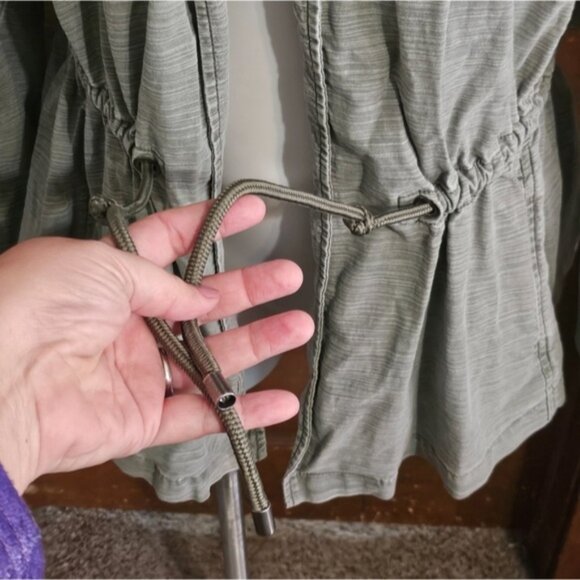 Lane Bryant Cinch Waist Utility Jacket Army Green Size 14 - Picture 7 of 14